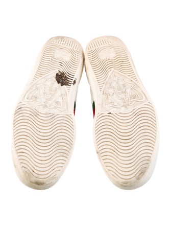 Gucci Web Accent Leather Sneakers