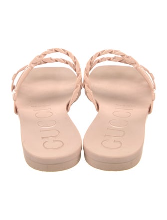 Gucci Rubber Chain-Link Accents Slides