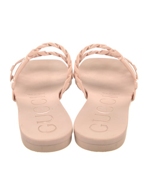 Gucci Rubber Chain-Link Accents Slides
