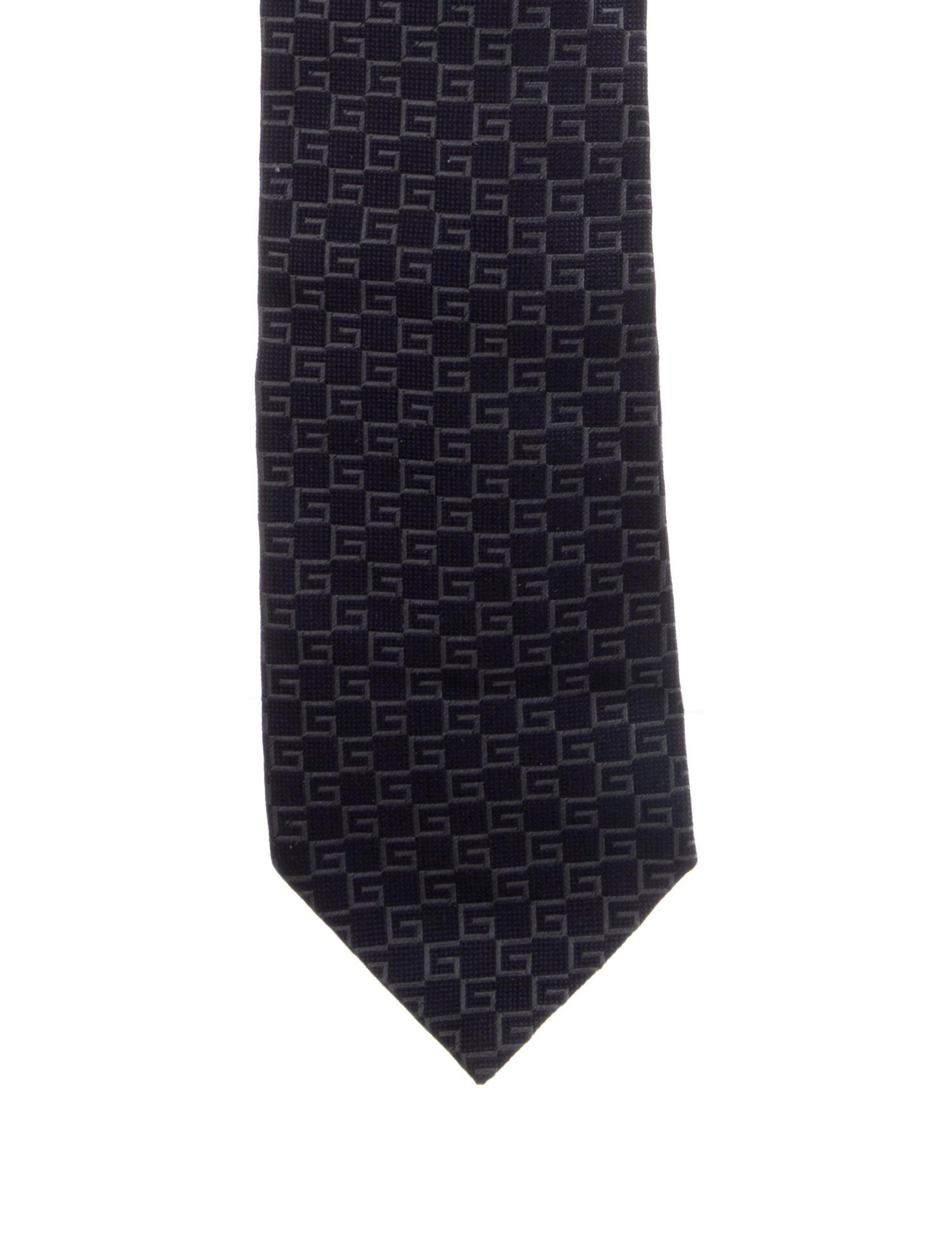 Gucci Blue Pattern Silk Tie