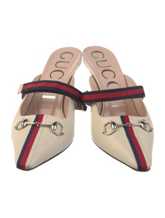 Gucci Horsebit Accent Leather Mules