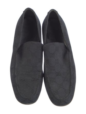 Gucci GG Logo Canvas Loafers