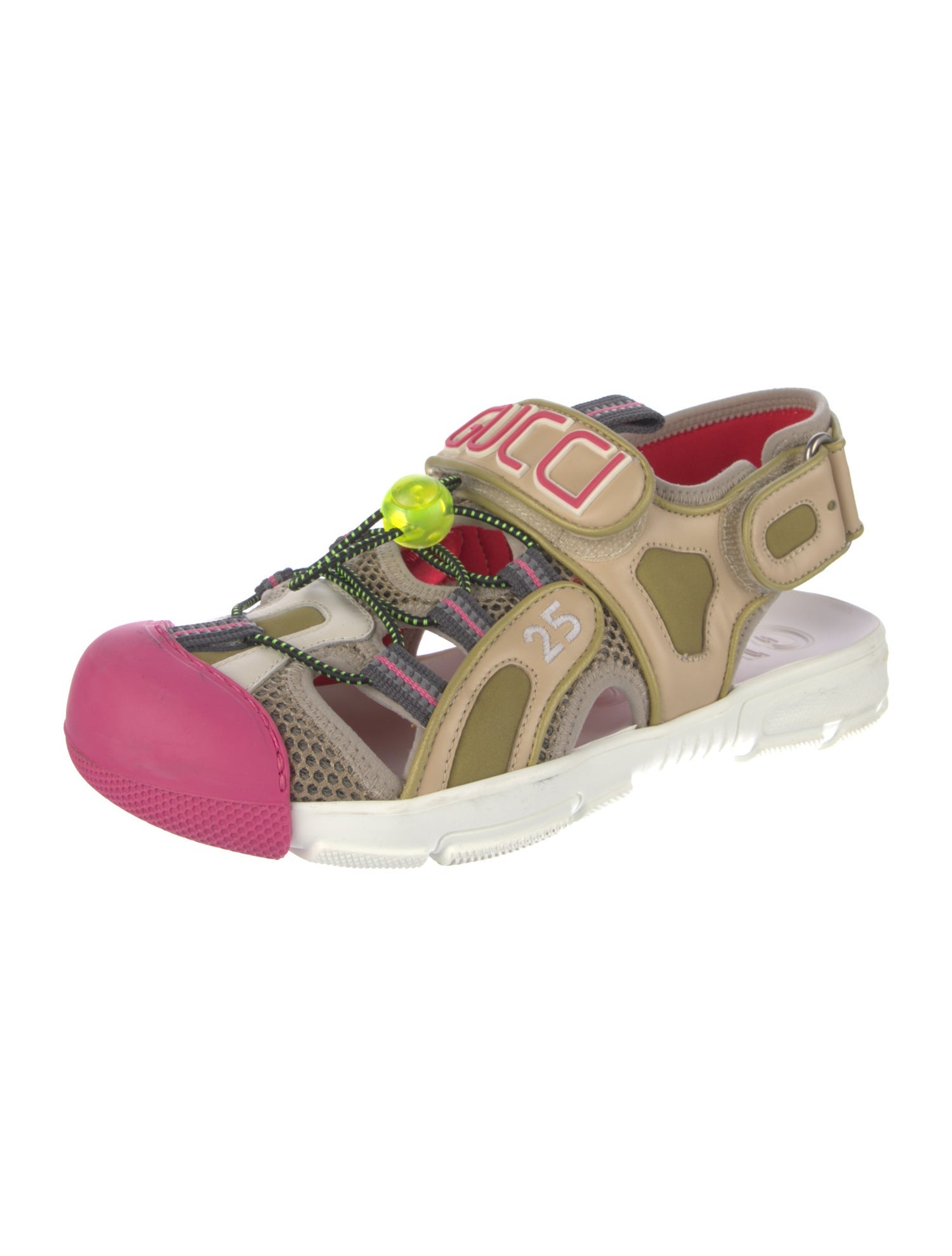 Gucci Leather Printed Sandals