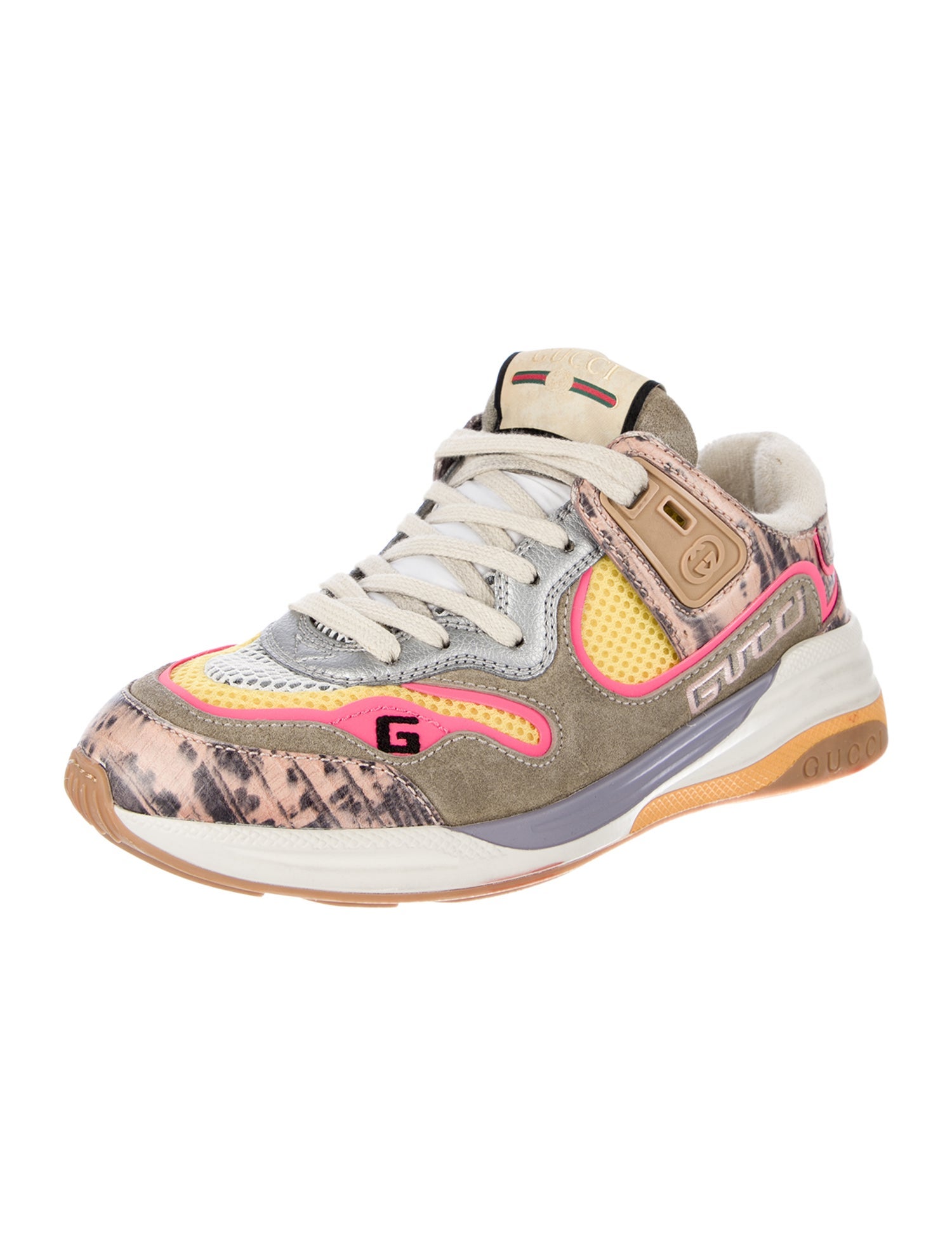 Gucci Web Accent Suede Sneakers