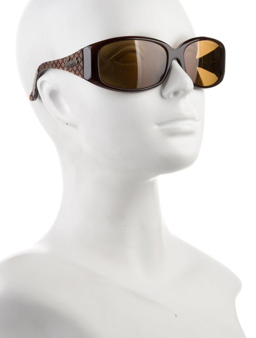 Gucci Sylvie Web Accent Shield Sunglasses