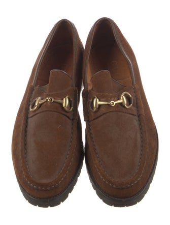 Gucci Horsebit Accent Suede Loafers