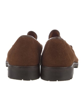 Gucci Horsebit Accent Suede Loafers