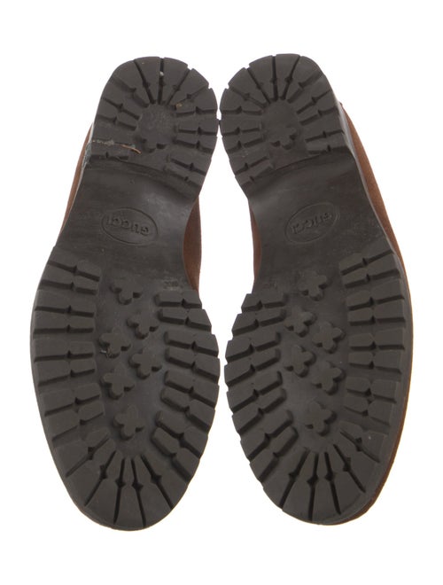 Gucci Horsebit Accent Suede Loafers