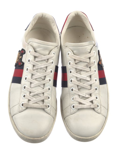 Gucci Leather Colorblock Pattern Sneakers