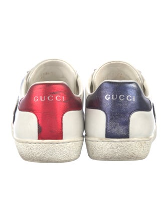Gucci Leather Colorblock Pattern Sneakers