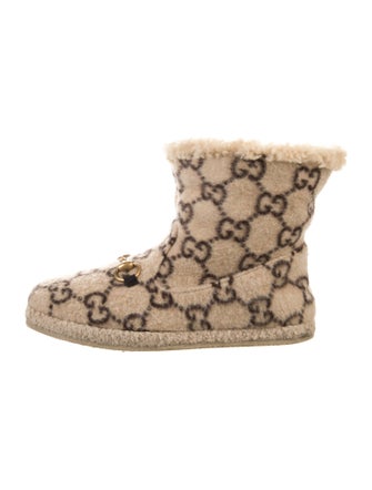 Gucci GG Logo Wool Snow Boots