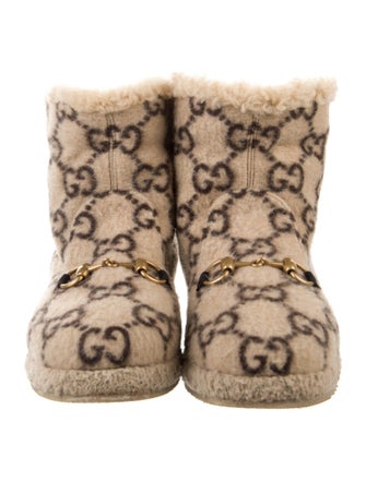 Gucci GG Logo Wool Snow Boots