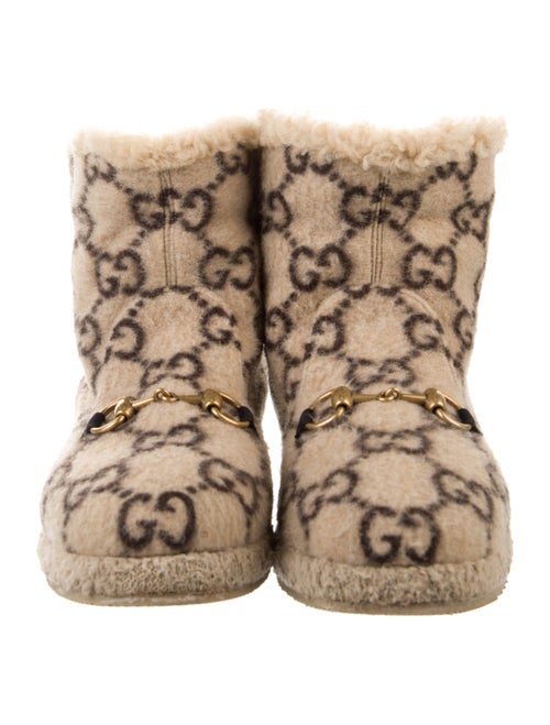 Gucci GG Logo Wool Snow Boots