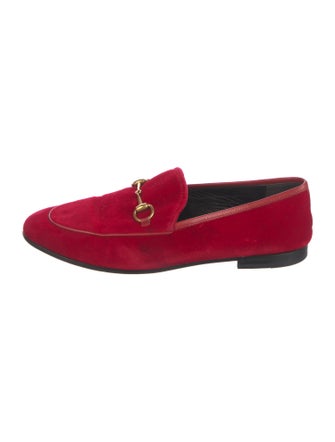Gucci Horsebit Accent Velvet Loafers