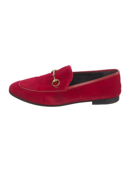 Gucci Horsebit Accent Velvet Loafers