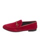 Gucci Horsebit Accent Velvet Loafers