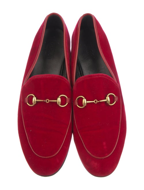 Gucci Horsebit Accent Velvet Loafers