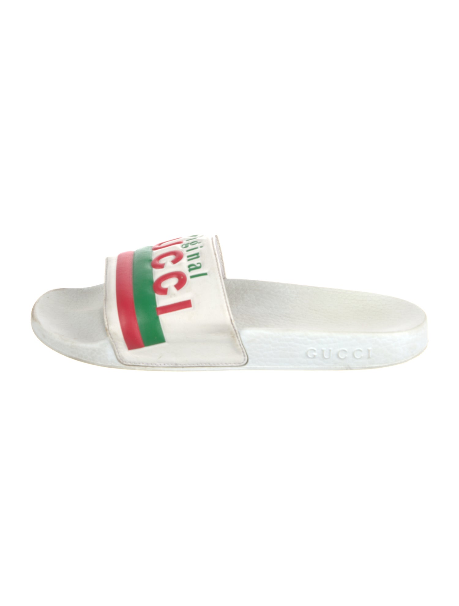 Gucci Web Accent Leather Slides