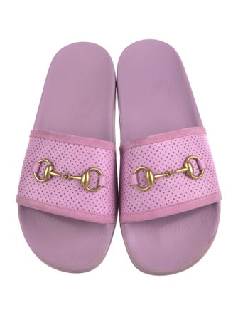 Gucci Horsebit Accent Leather Slides