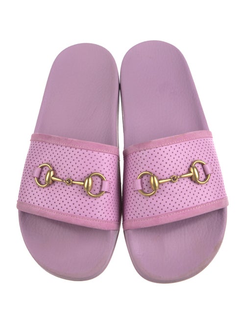 Gucci Horsebit Accent Leather Slides