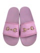 Gucci Horsebit Accent Leather Slides