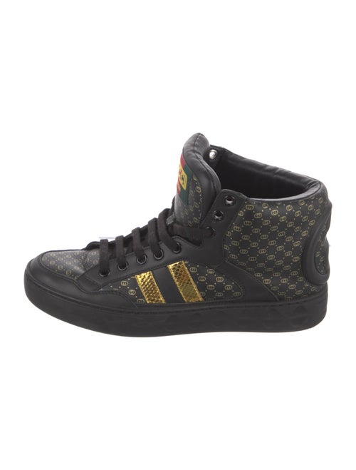 Gucci Web Accent Leather Sneakers