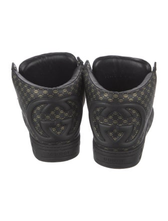 Gucci Web Accent Leather Sneakers