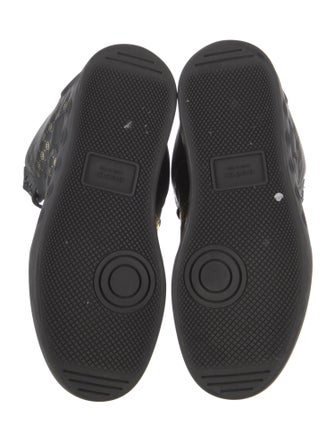 Gucci Web Accent Leather Sneakers