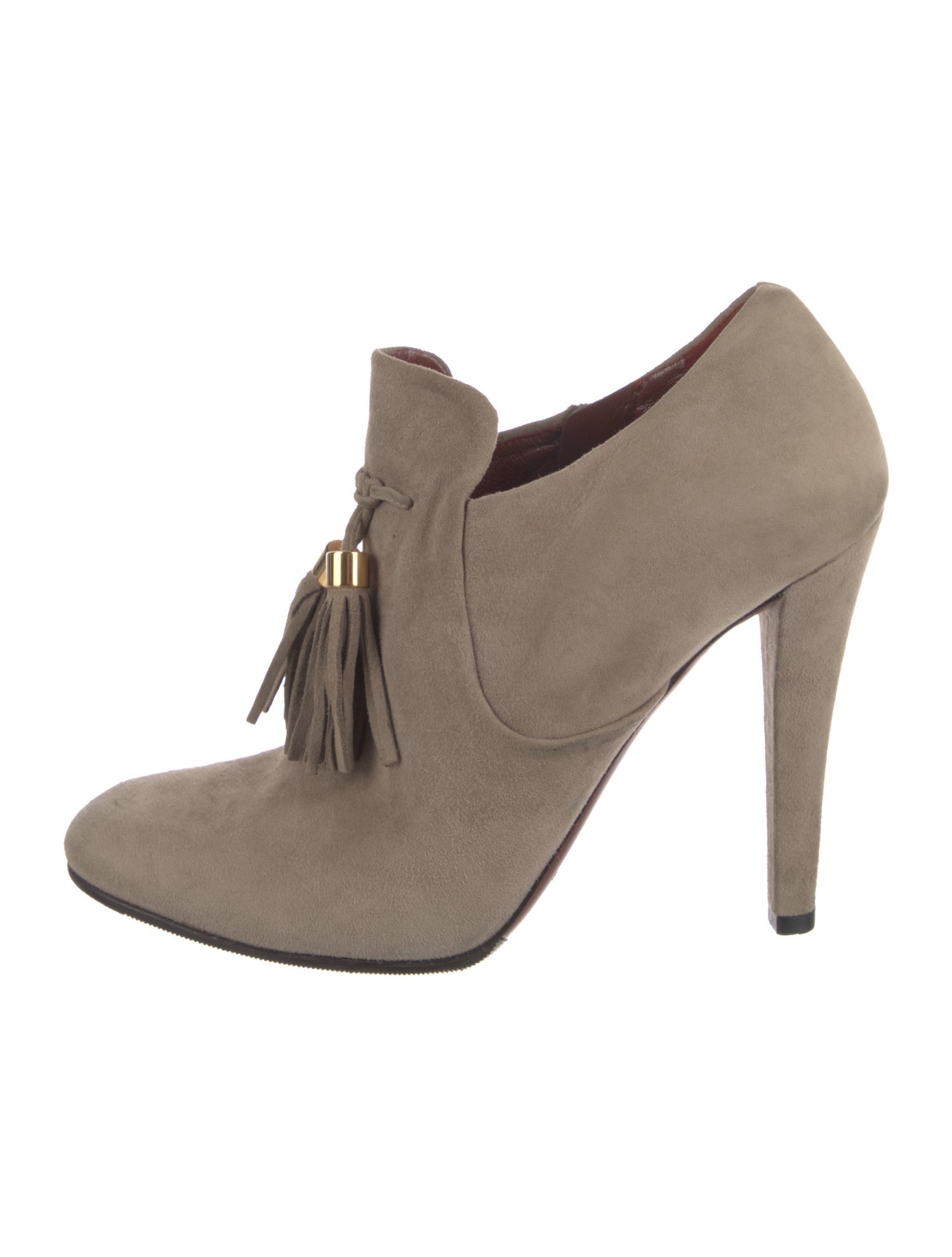 Gucci Suede Tassel Accents Pumps