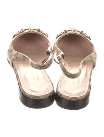 Gucci GG Canvas Canvas Slingback Flats