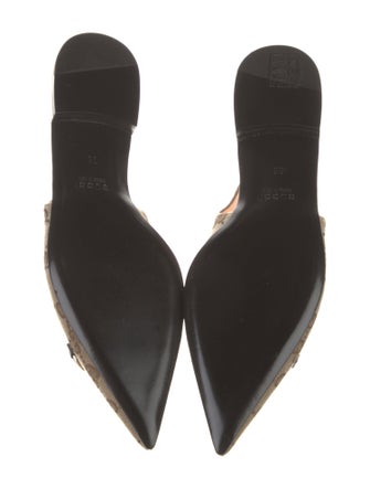 Gucci GG Canvas Canvas Slingback Flats