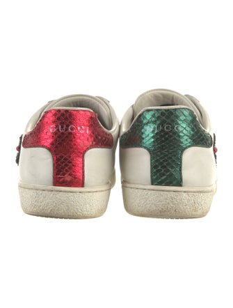Gucci Web Accent Leather Sneakers