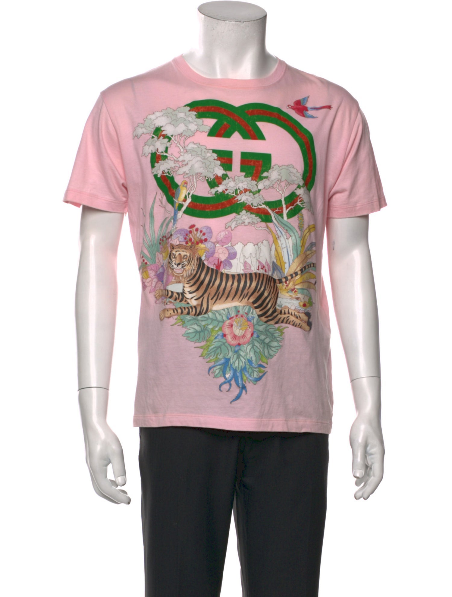 Gucci Web Accent Graphic Print T-Shirt