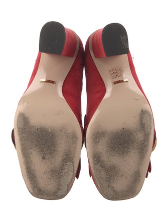 Gucci Double G Logo Suede Pumps