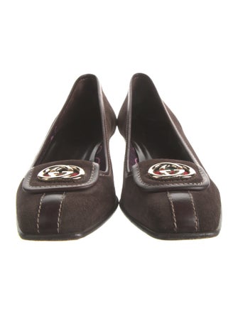 Gucci Interlocking G Logo Suede Pumps