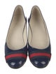 Gucci Web Accent Leather Flats