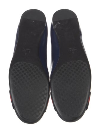 Gucci Web Accent Leather Flats