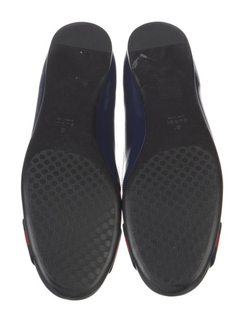 Gucci Web Accent Leather Flats