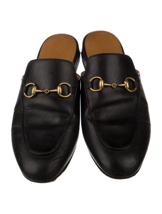Gucci Horsebit Accent Leather Mules