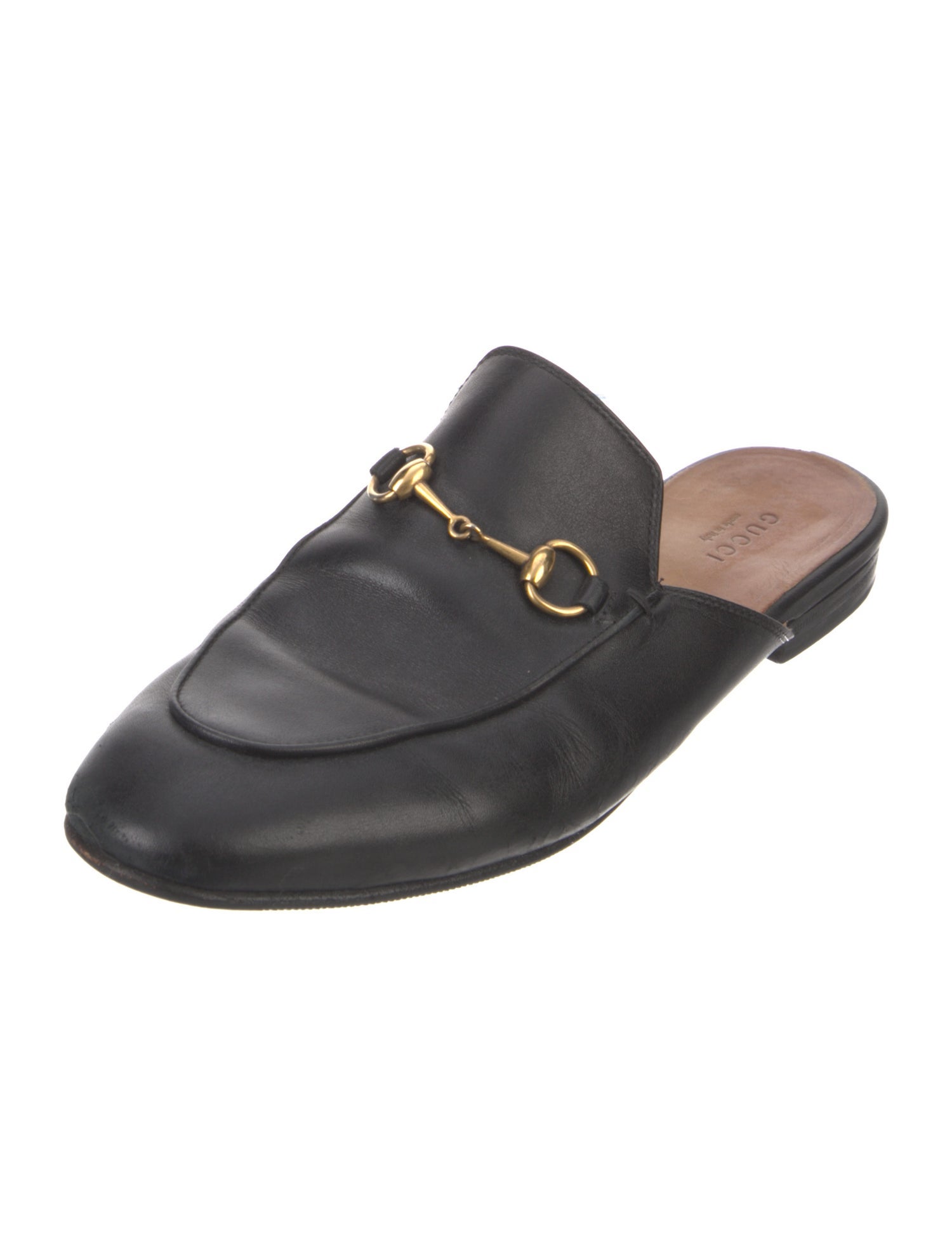 Gucci Horsebit Accent Leather Mules