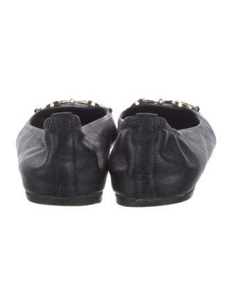 Gucci Horsebit Accent Leather Ballet Flats