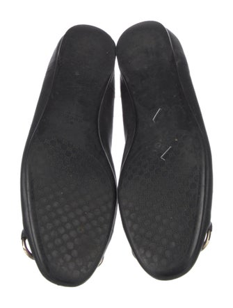 Gucci Horsebit Accent Leather Ballet Flats