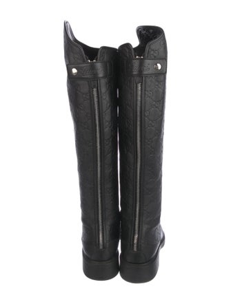Gucci GG Signature Leather Riding Boots