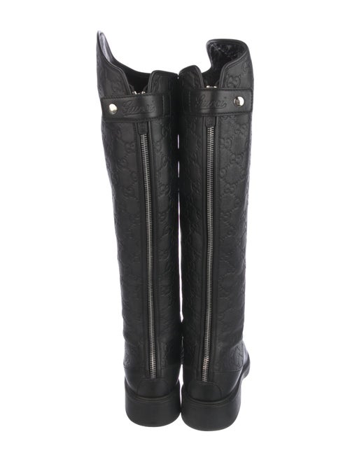 Gucci GG Signature Leather Riding Boots