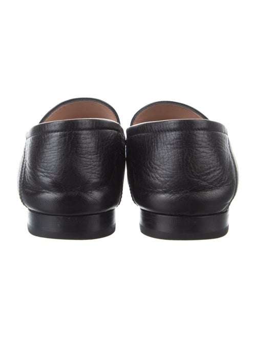 Gucci Web Accent Leather Loafers