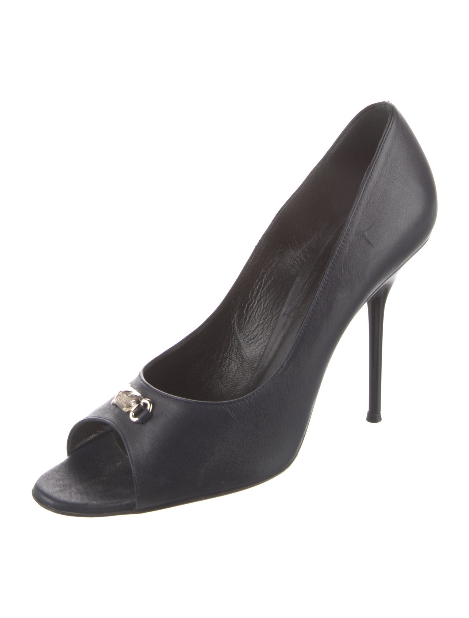 Gucci Horsebit Accent Leather Slingback Sandals