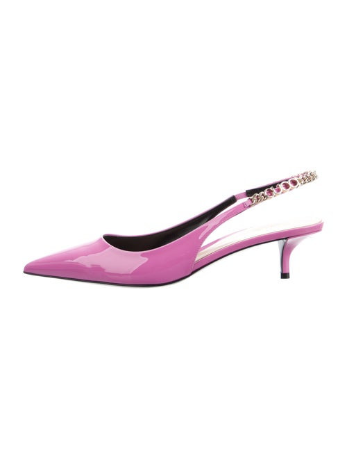 Gucci Signoria Patent Leather Slingback Pumps