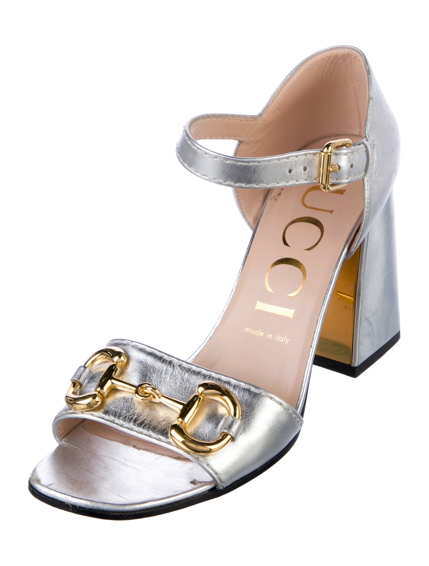 Gucci Horsebit Accent Leather Sandals