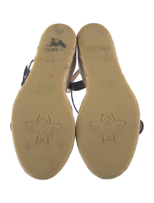 Gucci Double G Logo Leather Espadrilles