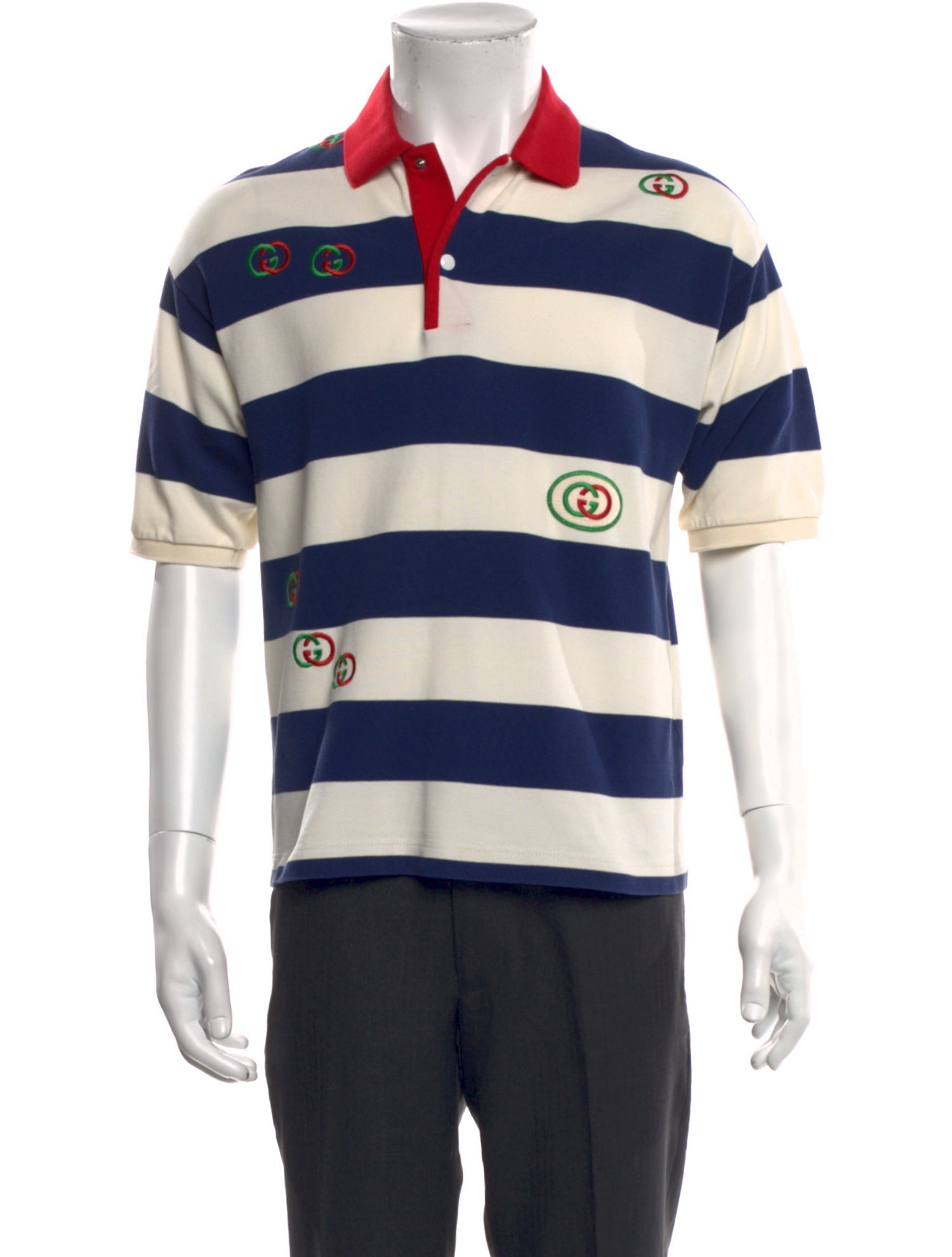 Gucci Interlocking G Logo Collar Polo Shirt